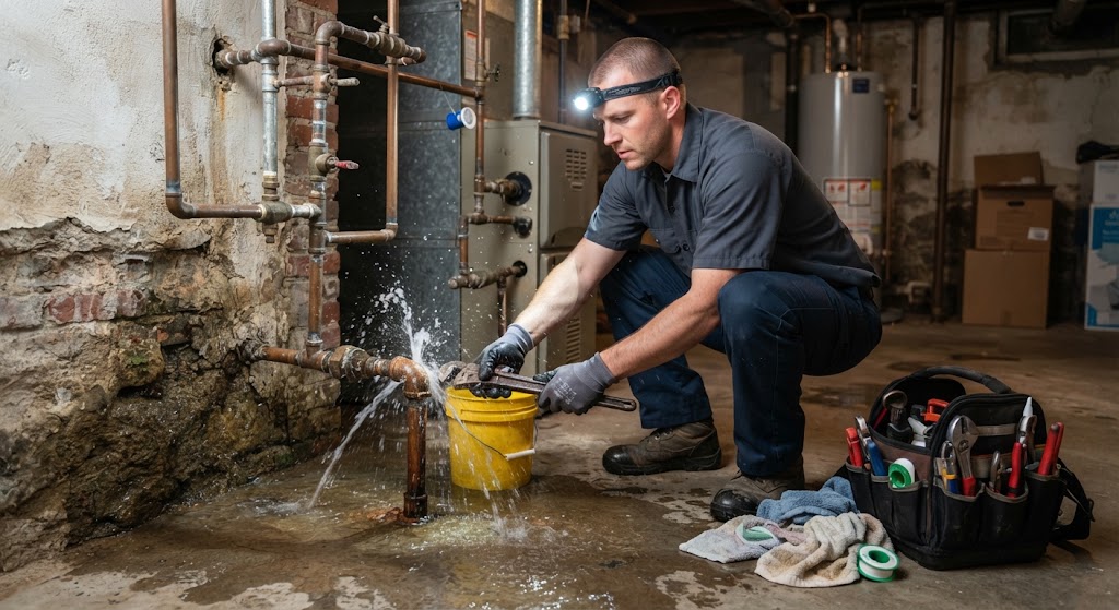 Thermal leak inspection process in a Trenton home